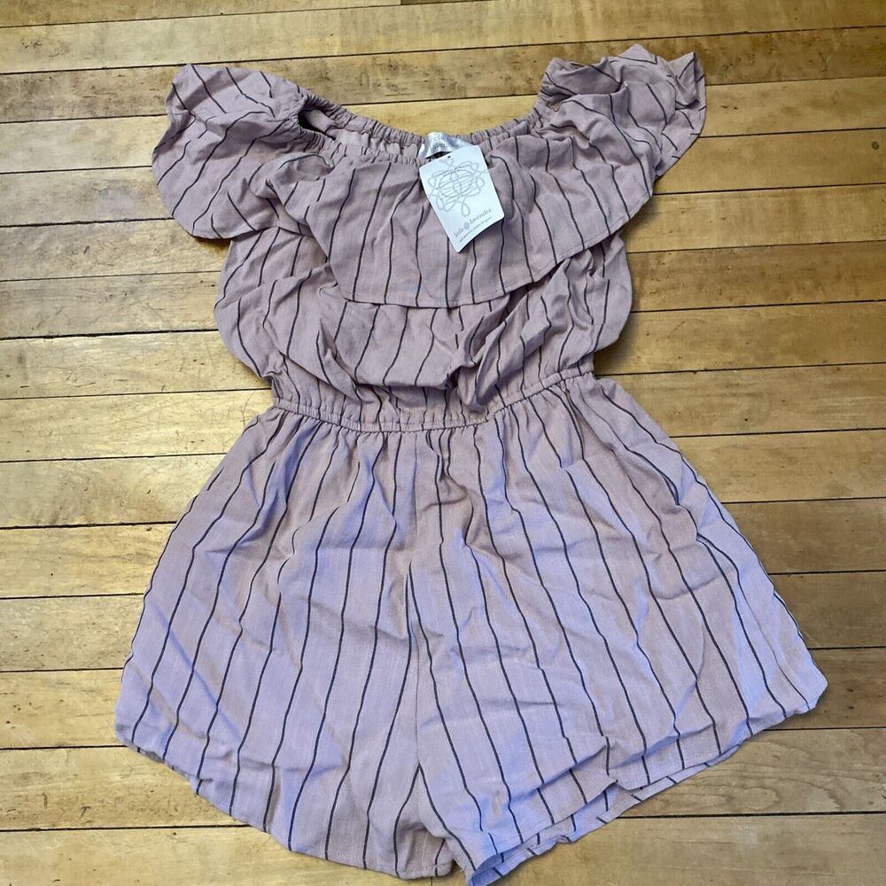 Leela & Lavender Jumper Women’s Size Small Purple Striped NWT